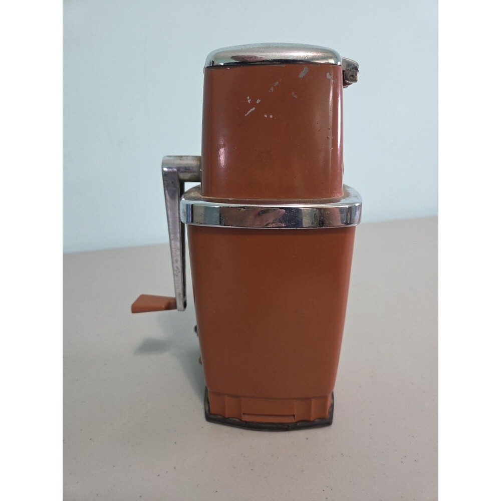 Vintage SEARS SWING-A-WAY Manual Ice Crusher with handle 1950s Retro Tan/Brown